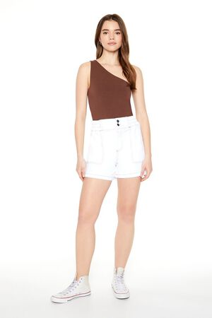 BLUE Twill Trouser Shorts, image 1