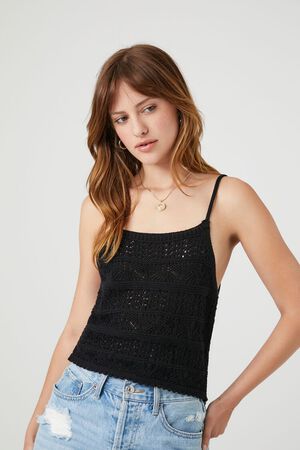 BLACK Sweater-Knit Cami, image 1