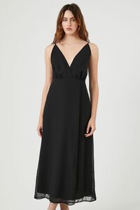 BLACK Surplice Cami Maxi Dress, image 4