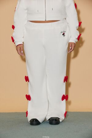 WHITE/MULTI Plus Size Disney Minnie Mouse Bow Sweatpants, image 3