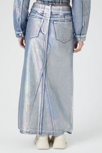 DENIM Iridescent Denim A-Line Maxi Skirt, image 4