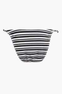 BLACK/VANILLA Striped High-Leg Bikini Bottoms, image 6