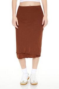 CAPPUCCINO Chiffon Midi Skirt, image 4