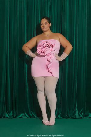 PINK Plus Size Wicked Rosette Tube Dress, image 1