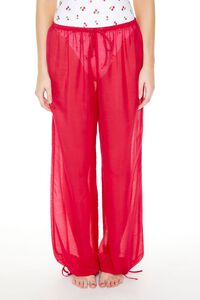 HOT PINK Sheer Swim Cover-Up Pants, image 4