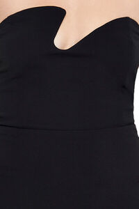 BLACK Asymmetrical Tube Mini Dress, image 5