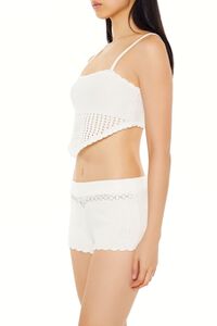 CREAM Cropped Crochet Cami, image 4