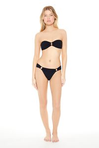 BLACK Seamless Bandeau Bikini Top, image 4