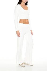 IVORY High-Rise Wide-Leg Pants, image 3