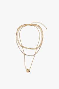 Beaded Layered Heart Necklace, image 1