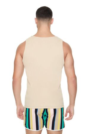 JADE/MULTI Striped Drawstring Short Inseam Swim Trunks, image 3