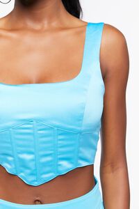 BLUE Lace-Back Crop Top, image 6