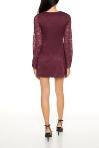 MERLOT Lace Bow Mini Dress, image 4