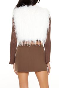 EGRET Shaggy Faux Fur Cropped Vest, image 5