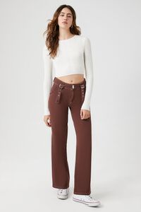 VANILLA Cropped Rib-Knit Sweater, image 4