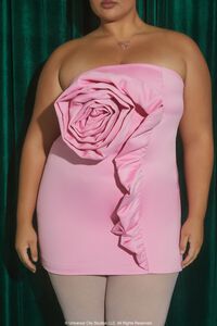 PINK Plus Size Wicked Rosette Tube Dress, image 5