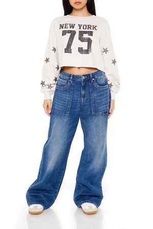 BEIGE/MULTI New York 75 Cropped Pullover, image 2
