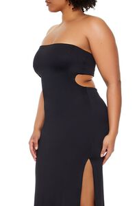 BLACK Plus Size Cutout Maxi Tube Dress, image 5