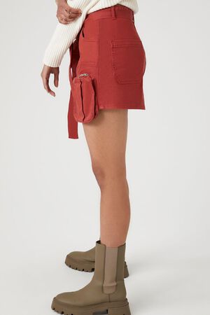 BRICK Twill Utility Cargo Mini Skirt, image 3