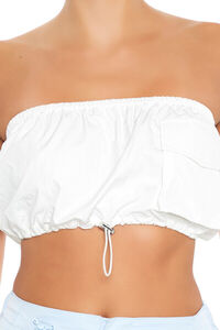 WHITE Cargo Tube Crop Top, image 3