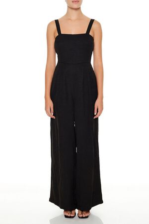 BLACK Cutout Wide-Leg Jumpsuit, image 1