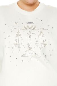 WHITE/MULTI Plus Size Beaded Libra Pullover, image 3