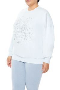 LIGHT BLUE/MULTI Plus Size Beaded Gemini Pullover, image 4