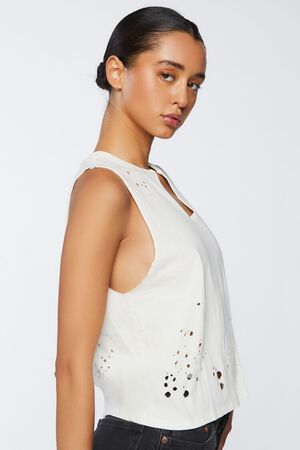 CREAM Distressed Muscle Tee, image 2