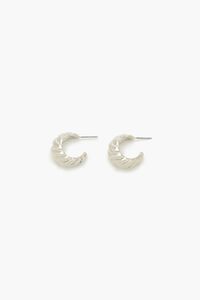 SILVER Twisted Hoop Earrings, image 1