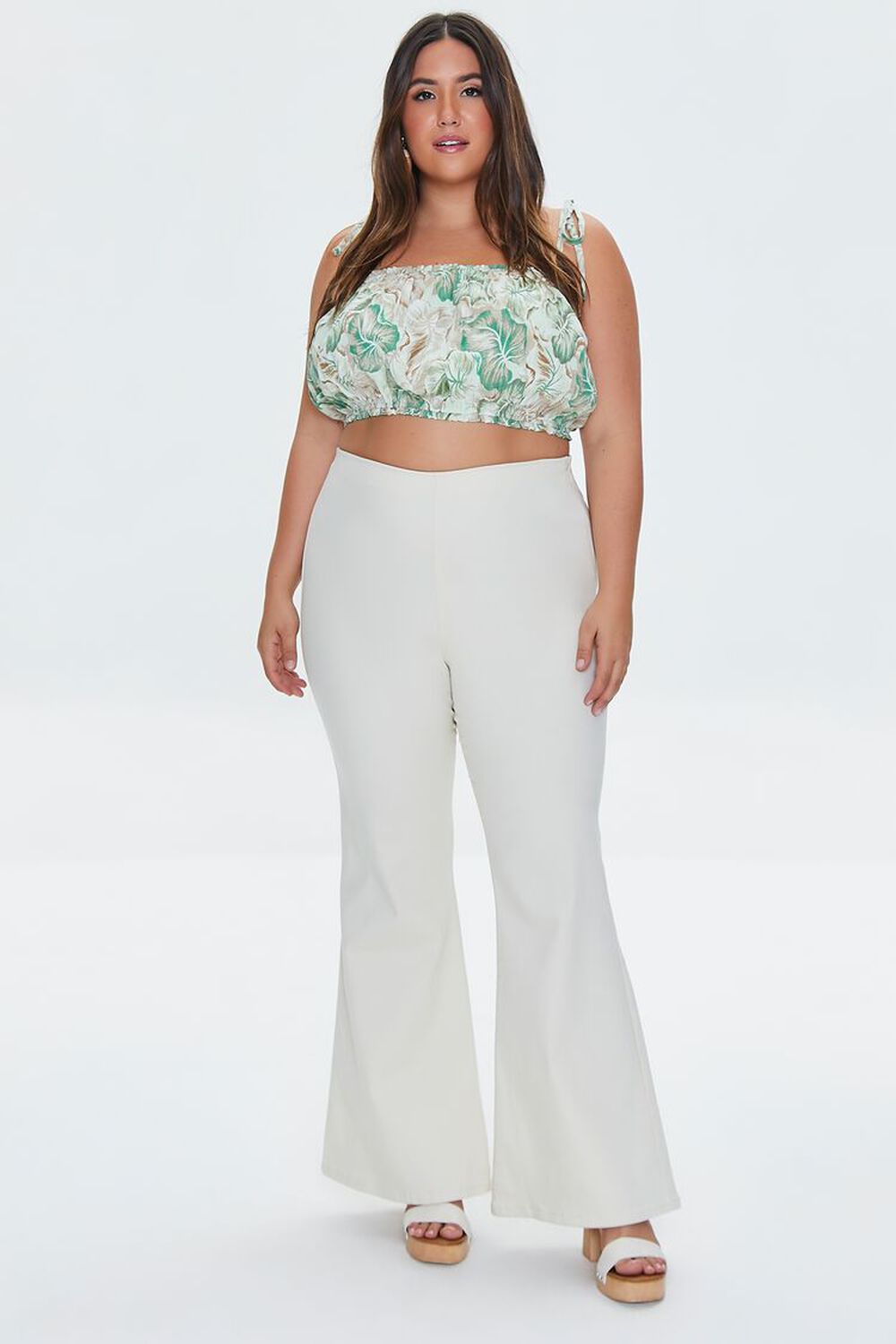 CREAM Plus Size High-Rise Flare Pants, image 1