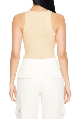 OATMEAL Sweater-Knit Cutout Bow Bodysuit, image 3