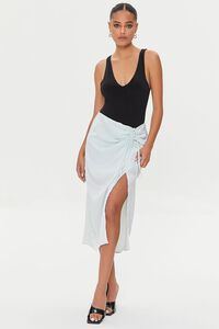 MINT Satin Ruched Drawstring Skirt, image 5