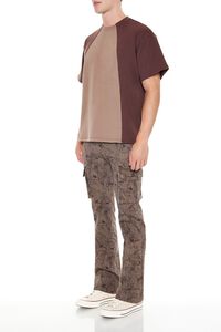 BROWN/MULTI Slim-Fit Leaf Print Cargo Pants, image 3