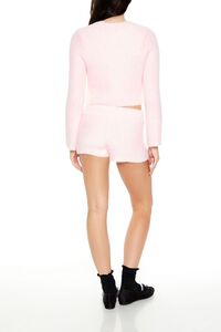 BLOSSOM Fuzzy Sweater-Knit Bow Shorts, image 4