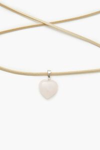 PINK/CREAM Faux Stone Heart Choker Necklace, image 2