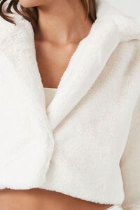 WHITE Plush Cropped Coat, image 6
