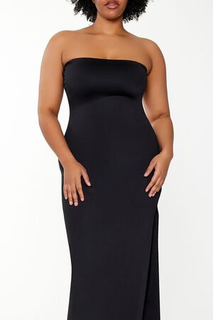 TURKISH TILE Plus Size Cutout Maxi Tube Dress, image 2