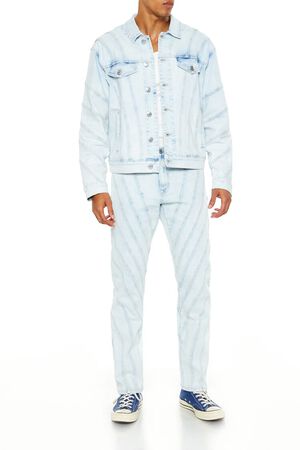 LIGHT DENIM Bleach Wash Slim-Fit Jeans, image 1
