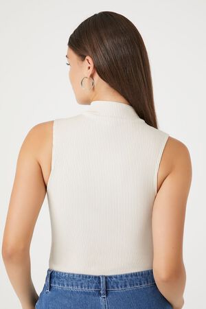 BIRCH Ribbed Half-Zip Bodysuit, image 3