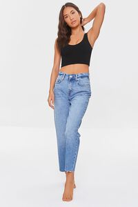 BLACK Ribbed Seamless Bralette, image 4