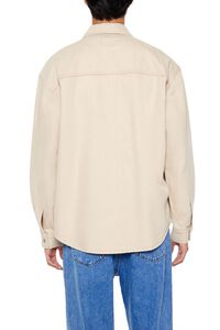 TAUPE Cotton Curved-Hem Shirt, image 4
