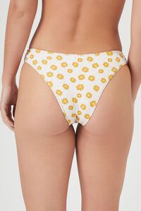 CREAM/GOLDENROD Floral Print Cheeky Bikini Bottoms, image 3