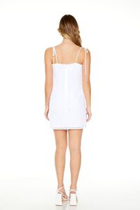 WHITE Chiffon Tiered Tie-Strap Mini Dress, image 3