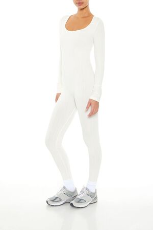 STONE BLUE Scoop Ribbed Knit Jumpsuit, image 3