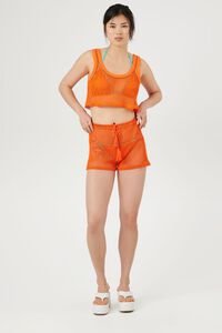 SUNSET Sheer Netted Cropped Tank Top, image 4
