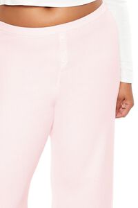 SEASHELL PINK Plus Size Sweater-Knit Wide Pants, image 5