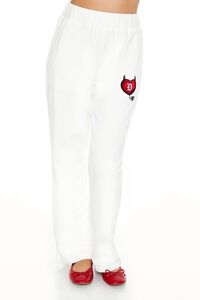 WHITE/MULTI Embroidered Devil Heart Sweatpants, image 2