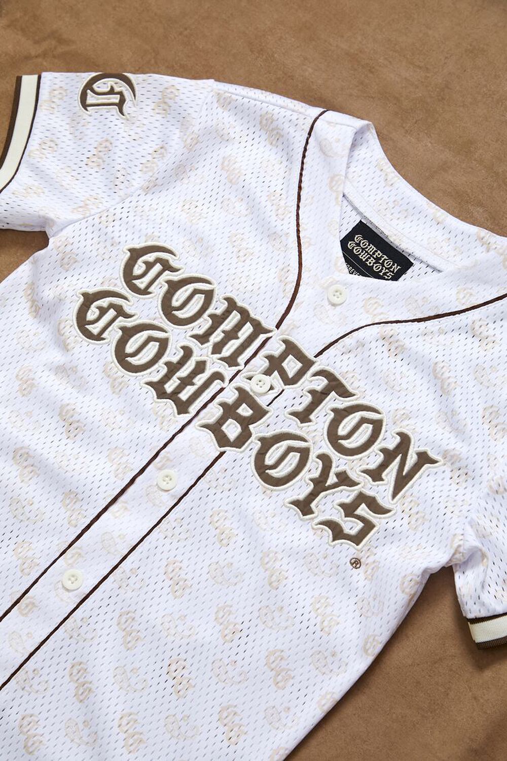 WHITE/MULTI Kids Compton Cowboys Jersey (Girls + Boys), image 3