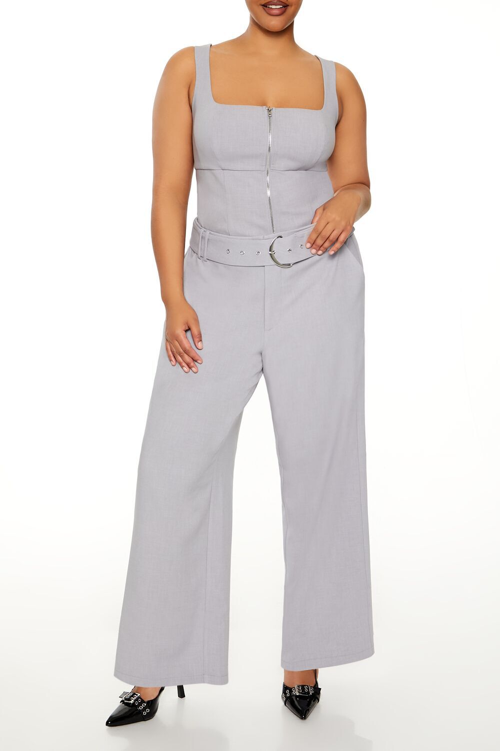 GREY Plus Size High-Rise Wide-Leg Pants, image 1