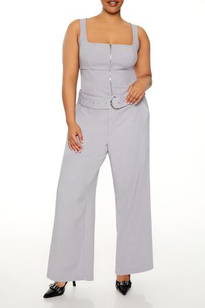 GREY Plus Size High-Rise Wide-Leg Pants, image 1